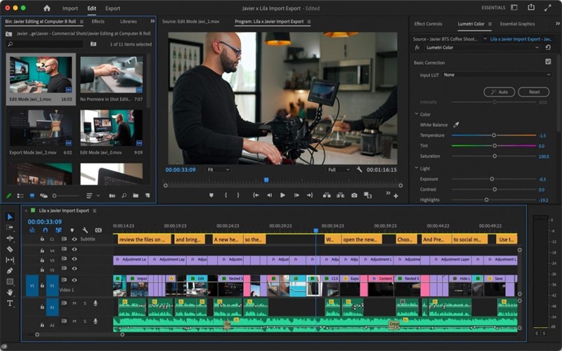 nền tảng chỉnh sửa video Adobe Premiere Pro